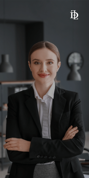 Portrait de Julie, avocate et cliente de l'agence Dollier